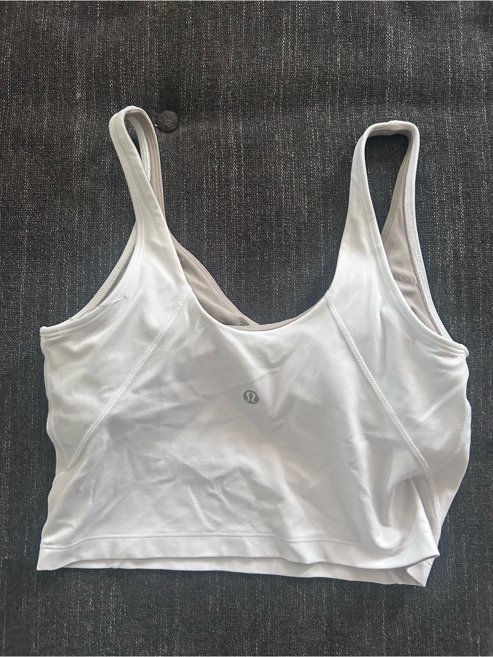 lululemon athletica White Tank Sports Crop Top
